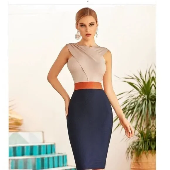 Sleeveless Bodycon Bandage Dress Sexy Tank Knee Length event Evening